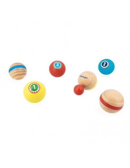 Petanca de madera de la colección Applepop de Janod.