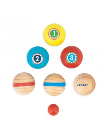 Petanca de madera de la colección Applepop de Janod.