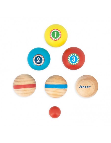 Petanca de madera de la colección Applepop de Janod.