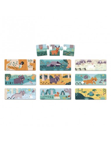 Puzzle animales las Huellas de Janod.