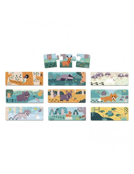 Puzzle animales las Huellas de Janod.