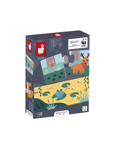 Puzzle animales las Huellas de Janod.