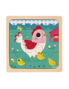 Puzzle la gallina Henriette de Janod.
