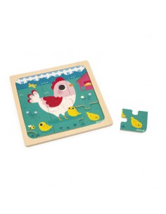 Puzzle la gallina Henriette de Janod. 2