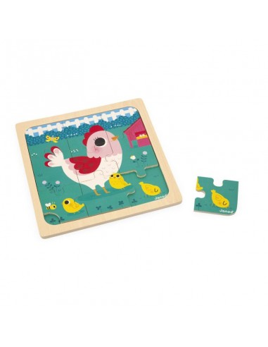 Puzzle la gallina Henriette de Janod.