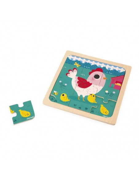 Puzzle la gallina Henriette de Janod.
