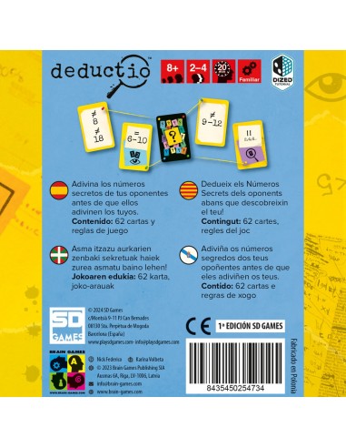 Deductio es un juego de deducción de SD Games.