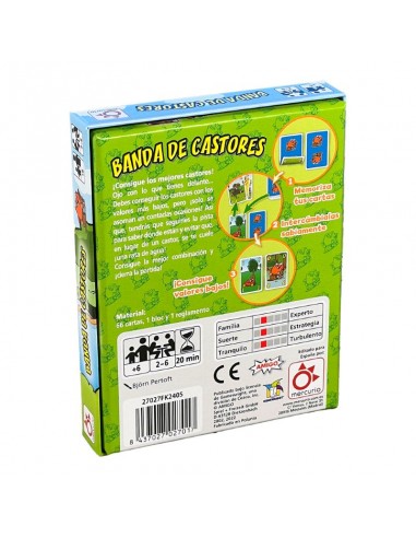 Banda de Castores es un juego de cartas de Mercurio.