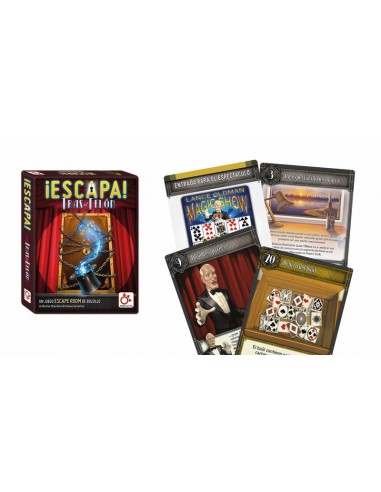 Escapa - Tras el Telón es un juego de Escape Room de la editorial Mercurio.