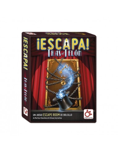 Escapa - Tras el Telón es un juego de Escape Room de la editorial Mercurio.