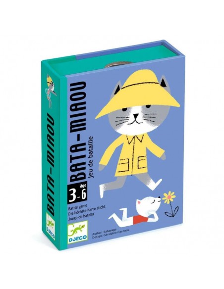 Bata-Miaou es un juego de cartas para niños de Djeco.