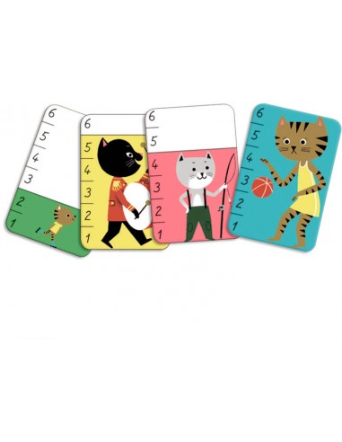 Bata-Miaou es un juego de cartas para niños de Djeco.