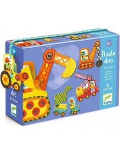 Puzzle duo Vehículos de Djeco.
