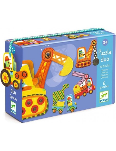 Puzzle duo Vehículos de Djeco.