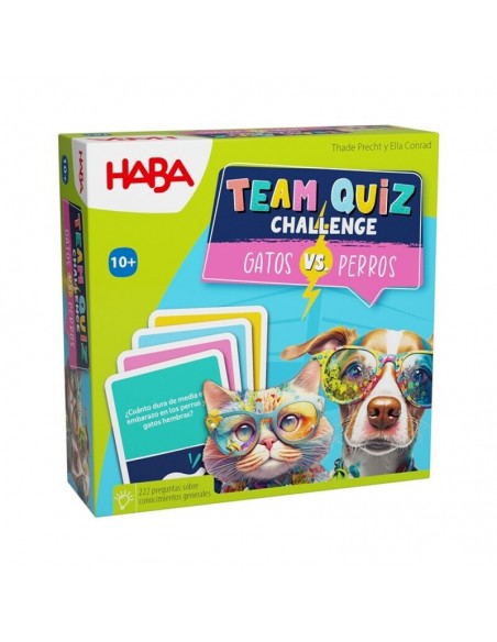 Team Quiz Challenge - Gatos vs Perros es un juego de preguntas y respuestas de HABA.