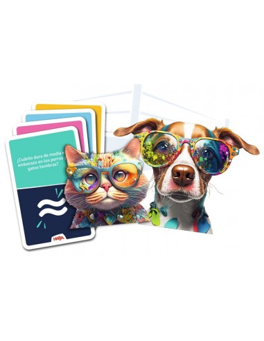 Team Quiz Challenge - Gatos vs Perros es un juego de preguntas y respuestas de HABA.