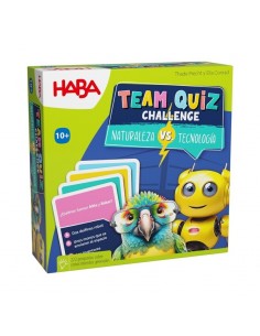 TEAM QUIZ CHALLENGE- NATURALEZA VS TECNOLOGIA es un juego de preguntas y respuestas de HABA.