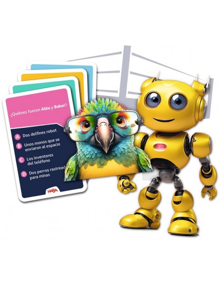 TEAM QUIZ CHALLENGE- NATURALEZA VS TECNOLOGIA es un juego de preguntas y respuestas de HABA.