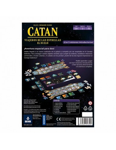 Catán Viajeros de las Estrellas el Duelo de la editorial Devir.