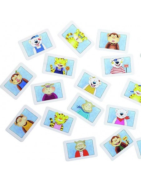 Memo Mímica es un juego de memoria y mímica de HABA.