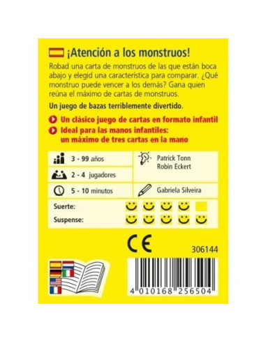 Atención a los Monstruos Jr. es un juego de bazas de HABA.