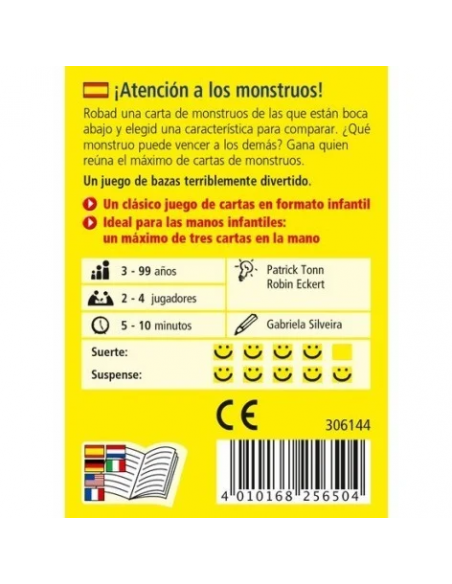 Atención a los Monstruos Jr. es un juego de bazas de HABA.