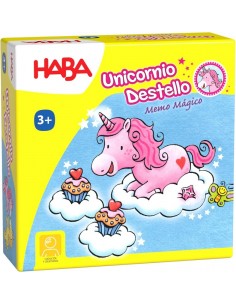 Unicornio Destello: Memo Mágico es un juego de memoria de HABA.