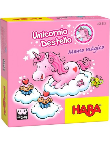 Unicornio Destello: Memo Mágico es un juego de memoria de HABA.