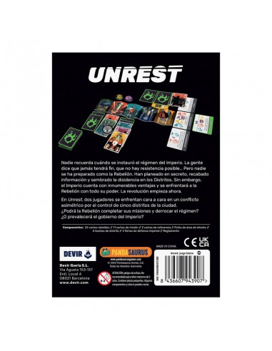 Unrest es un juego para dos jugadores de Devir.