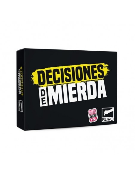 Decisiones de Mierda es un juego tipo "party" para mayores de 18 años de la editorial Buró de Juegos.