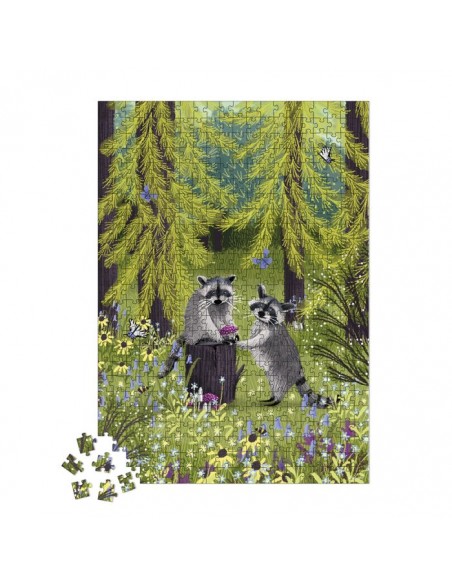 Puzzle Mapaches - 500 piezas de Janod.