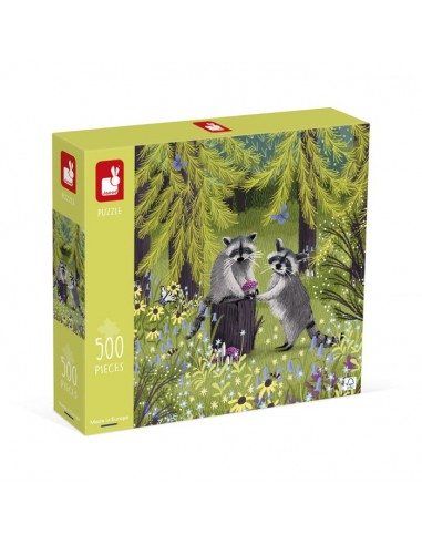 Puzzle Mapaches - 500 piezas de Janod.