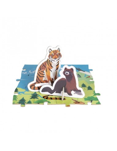 PUZZLE EDUCATIVO ANIMALES EN PELIGRO DE EXTINCION 200 PIEZAS DE JANOD.