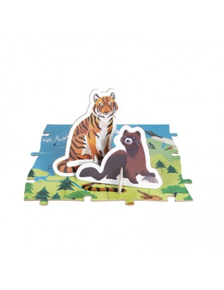 PUZZLE EDUCATIVO ANIMALES EN PELIGRO DE EXTINCION 200 PIEZAS DE JANOD.