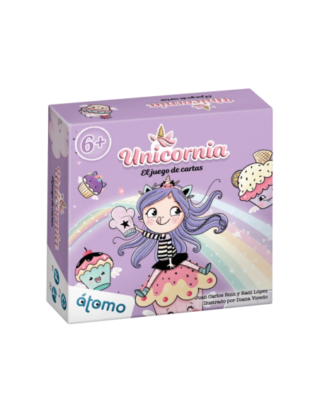 Unicornia juego de Cartad de Átomo Games.