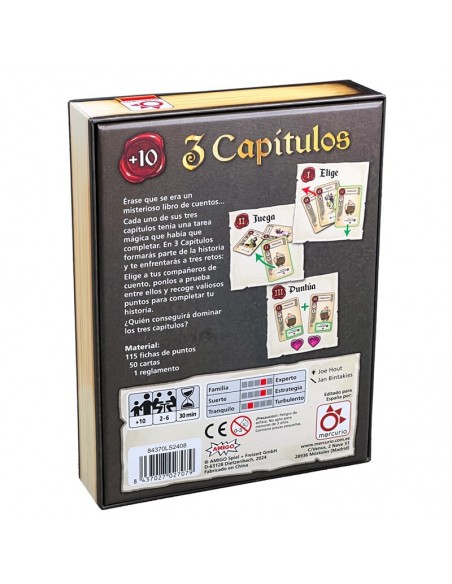 3 Capítulos es un juego de cartas de Mercurio.