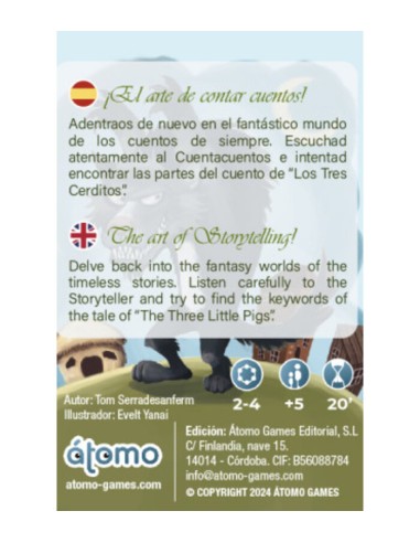 Storytelling - Los Tres Cerditos de la Editorial Átomo Games.