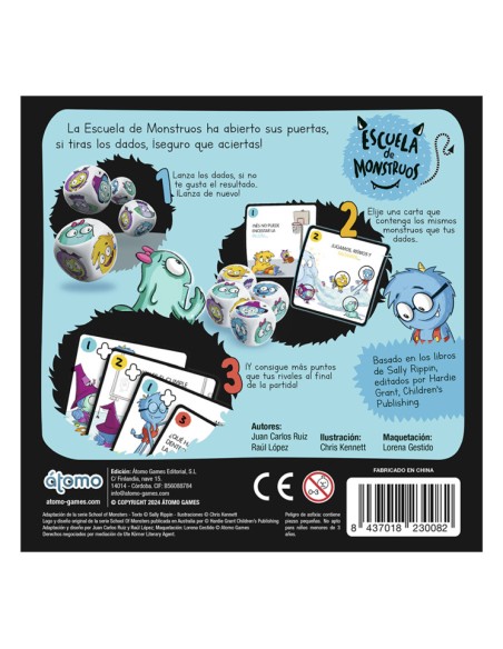 Escuela de Monstruos, juego de mesa, de Átomo Games.