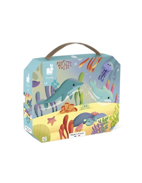 PUZZLE DE LOS ANIMALES MARINOS - 36 PIEZAS DE JANOD.
