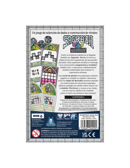 Sagrada Gloria de la editorial Devir.