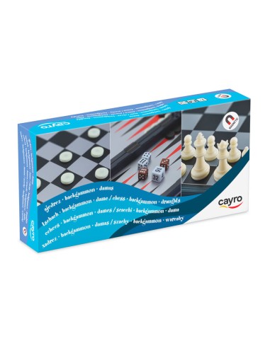 JUEGO MAGNETICO AJEDREZ - DAMAS - BACKGAMMON de Cayro.