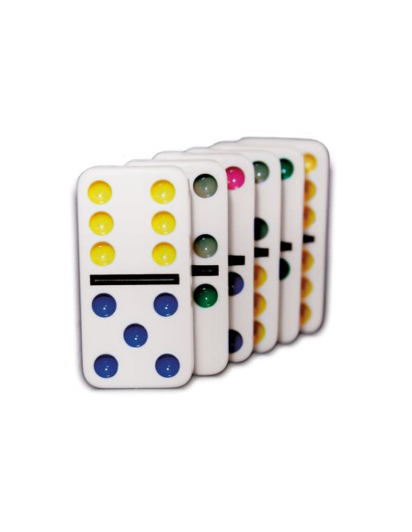 DOMINO COLORES DOBLE 6 METAL BOX de Cayro.