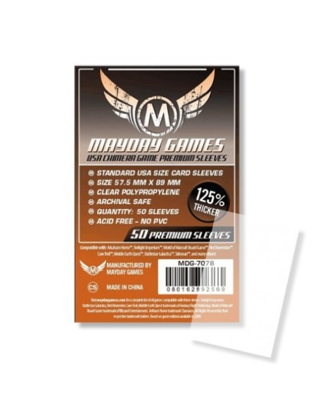 FUNDAS ASIA MAYDAY PREMIUM 57,5 X 89 mm (50uds)