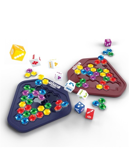 Batalla de Genios Gemas es un juego de lógica para uno o dos jugadores editado por Lúdilo.