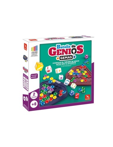 Batalla de Genios Gemas es un juego de lógica para uno o dos jugadores editado por Lúdilo.
