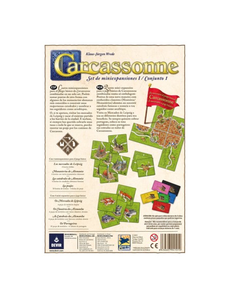 Carcassonne Expansiones Reunidas de Devir.