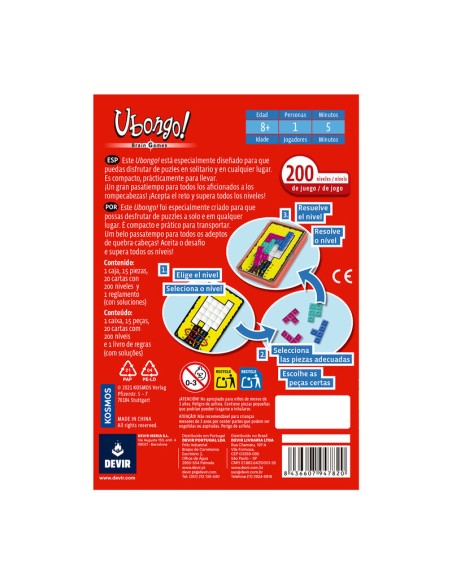 Ubgongo Brain Game de Devir.