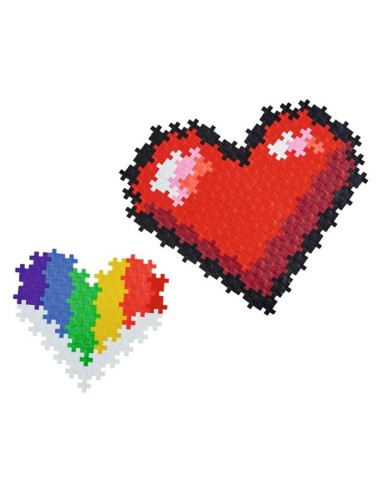 PLUS PLUS PUZZLE POR NUMEROS: CORAZONES 250 pcs