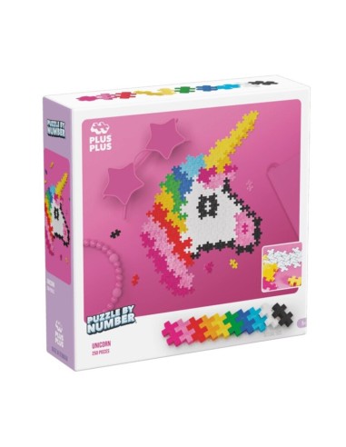 PLUS PLUS PUZZLE POR NUMEROS: UNICORNIO 250 pcs