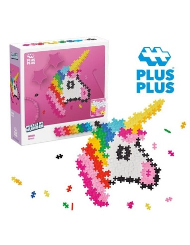 PLUS PLUS PUZZLE POR NUMEROS: UNICORNIO 250 pcs
